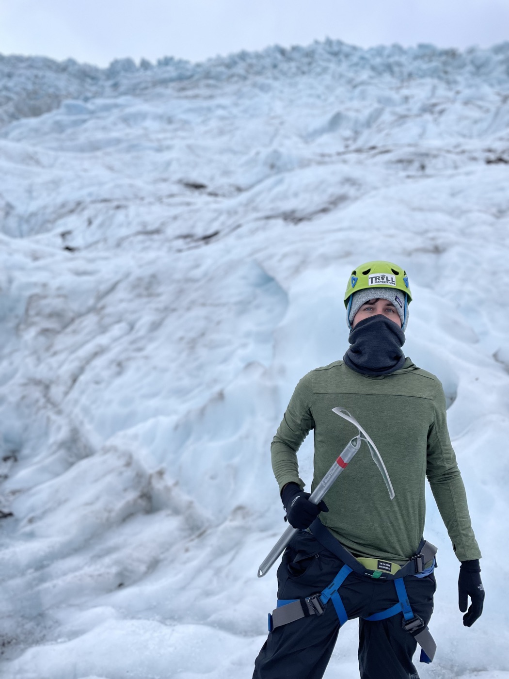 Chase on an Iceland glacier